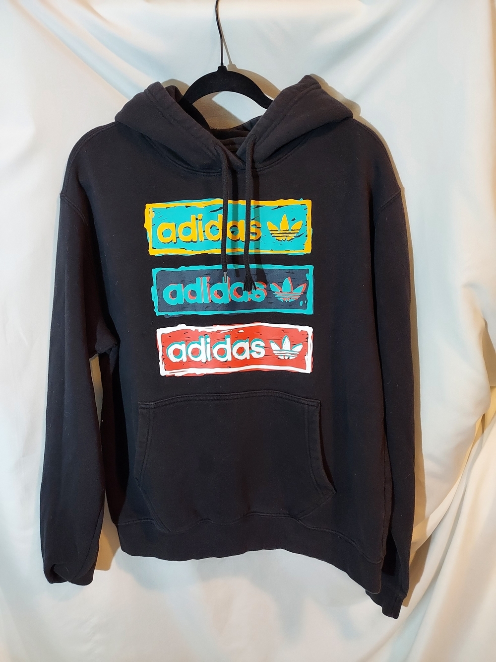 adidas Originals Tri-Linear Graphic Fleece Hoodie Black HT7333 L